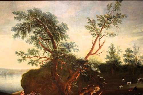 Antiquités - Paysage lacustre - Atelier Antonio Diziani (1737-1797)